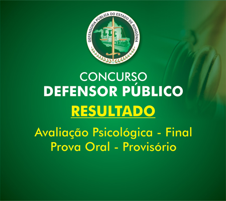 Concurso para defensor público: resultado