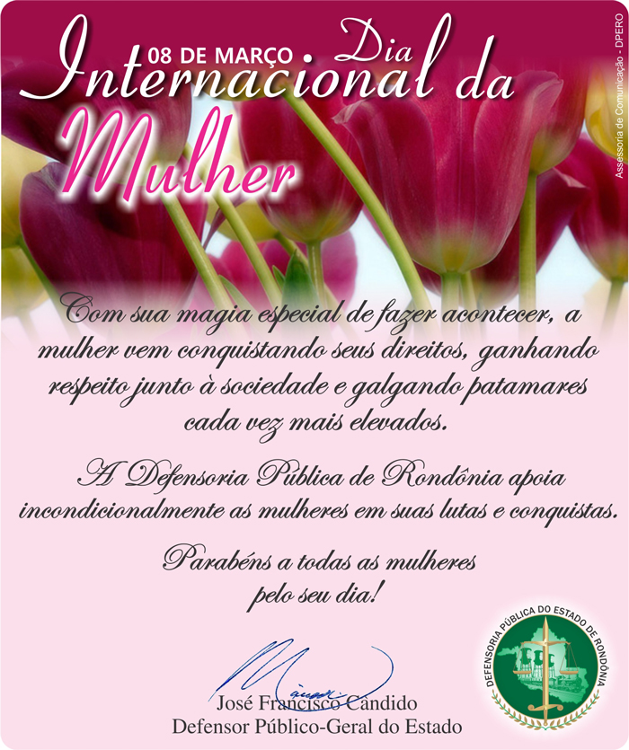 08 de Março – Dia Internacional da Mulher