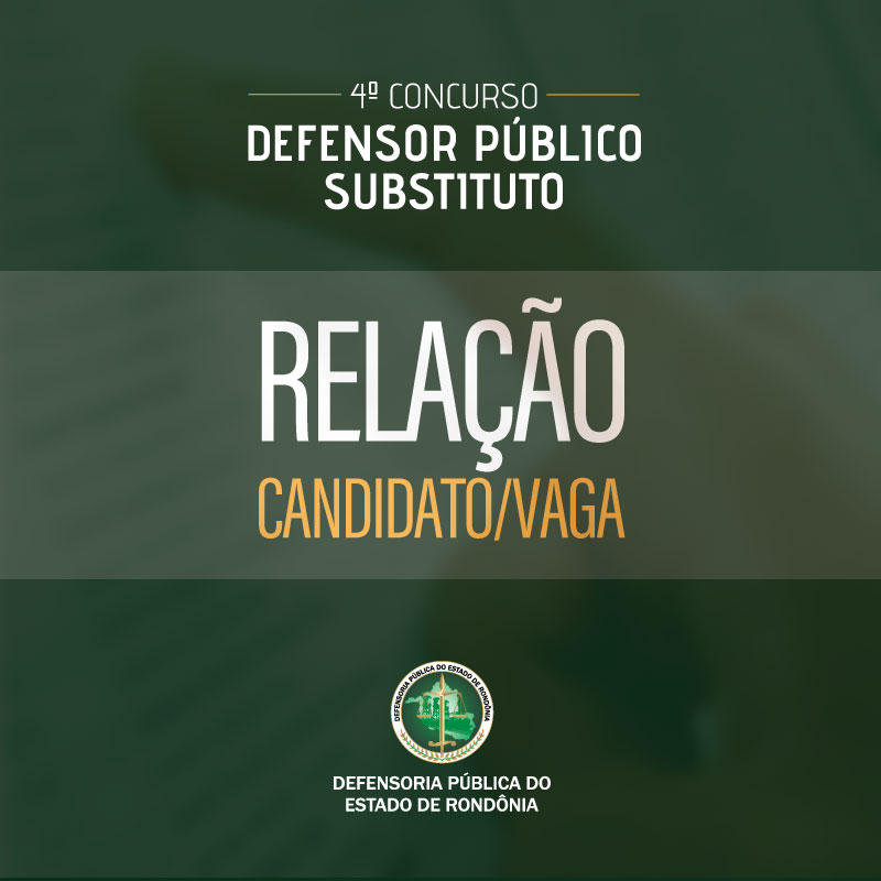 Número de inscritos no IV Concurso para Defensor Público da DPE-RO ultrapassa 1500