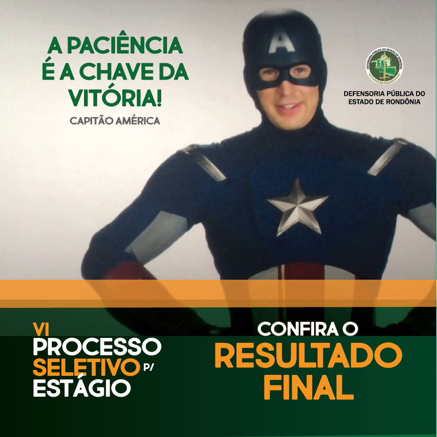 01.09. VI Processo Seletivo de Estágio: Resultado Definitivo