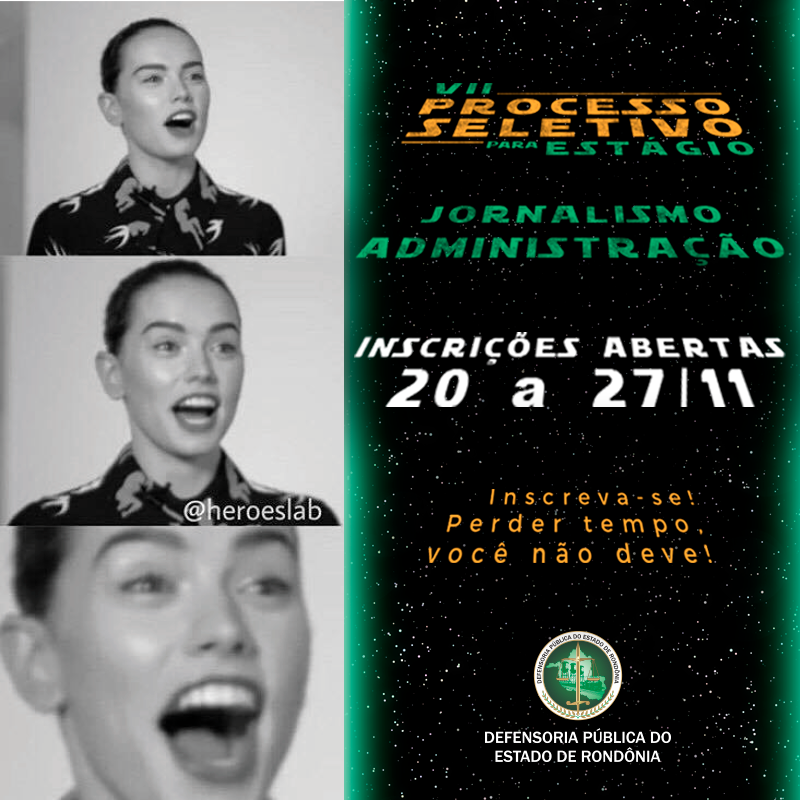 Inscrições abertas para o VII Processo Seletivo para Estagiários
