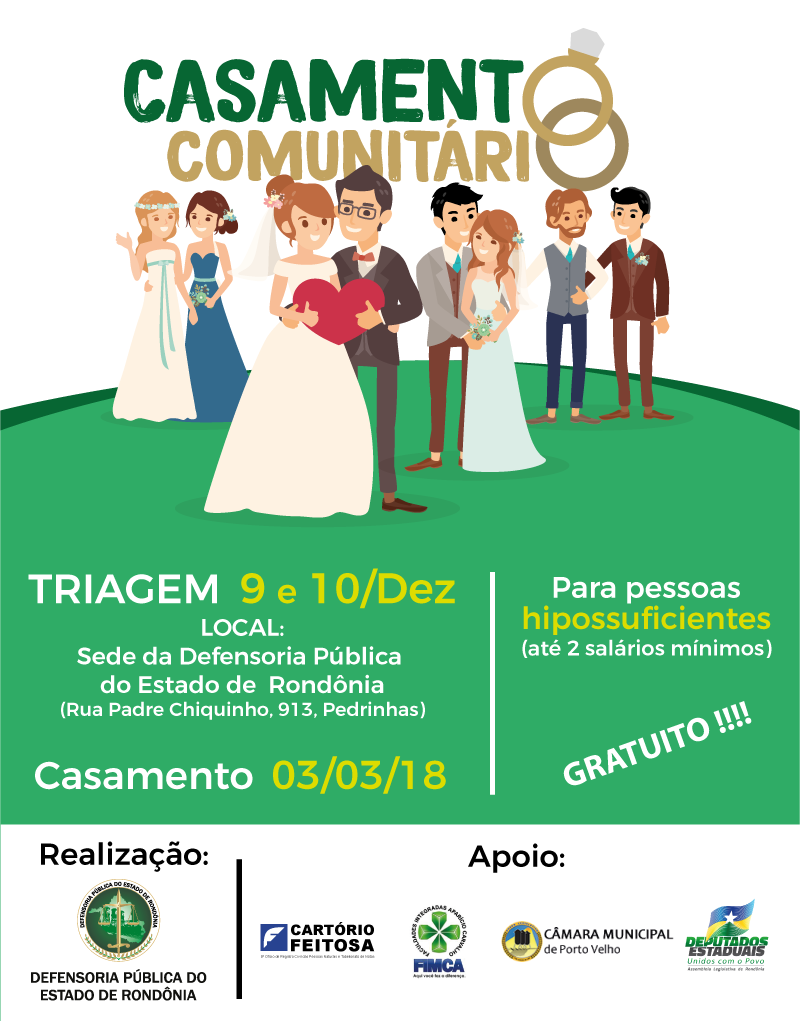 Defensoria realiza triagem para a realização de Casamento Comunitário