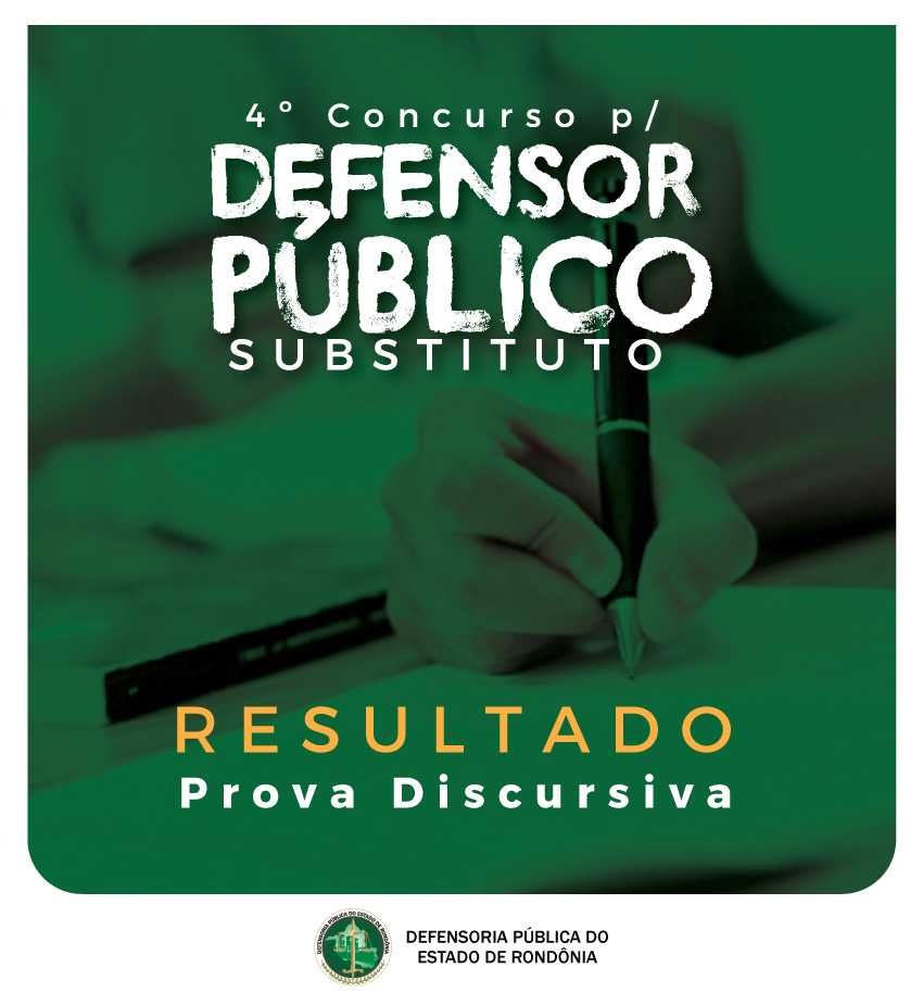 4º Concurso para Defensor: resultado da prova discursiva