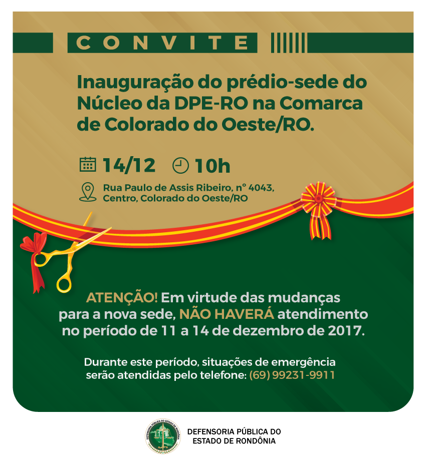 DPE-RO inaugura novo prédio-sede do Núcleo de atendimento em Colorado do Oeste