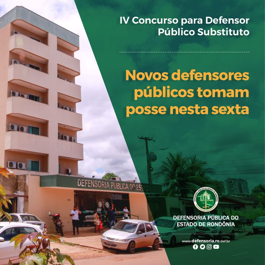 Aprovados em concurso, nove defensores públicos tomam posse em Rondônia, na sexta (8)