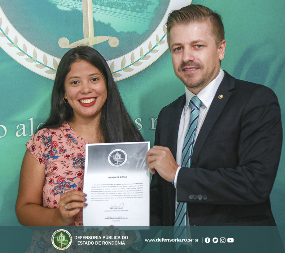 Defensoria Pública de Rondônia empossa nova estagiária