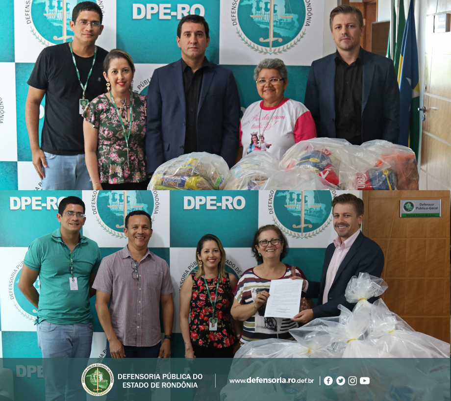 Defensoria entrega kits de higiene e mais de 205 quilos de alimentos e a entidades beneficentes