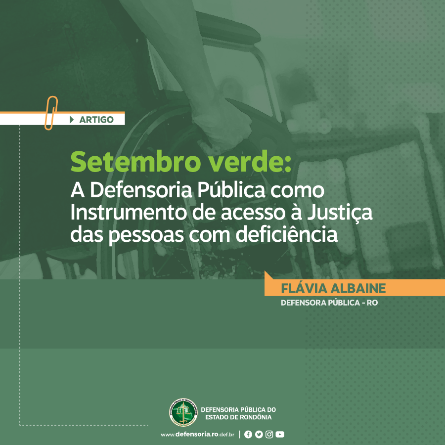 Artigo: A Defensoria Pública como instrumento de acesso à Justiça das pessoas com deficiência