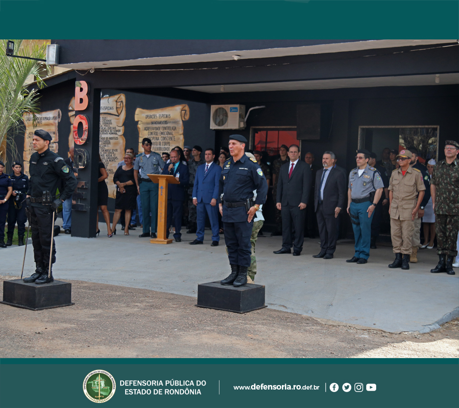 Defensor Público-Geral participa de posse do 1º comandante do BOPE de Rondônia