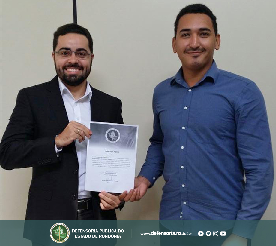DPE-RO empossa estagiário de direito em São Miguel do Guaporé