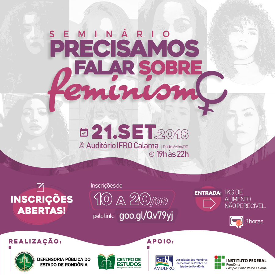 Inscrições abertas: Seminário Precisamos Falar sobre Feminismo