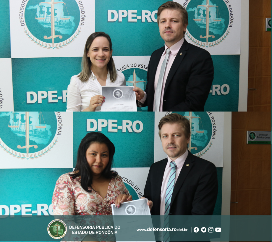 DPE-RO empossa mais uma analista em psicologia e uma estagiária em direito