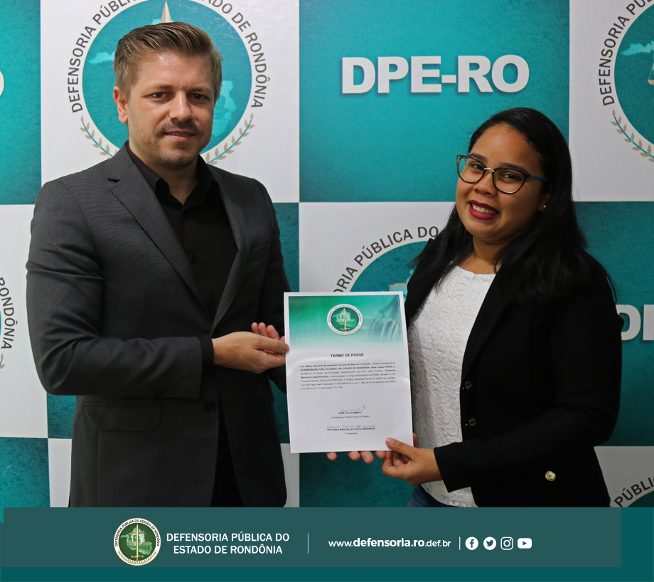 DPE-RO recebe nova estagiária de Direito