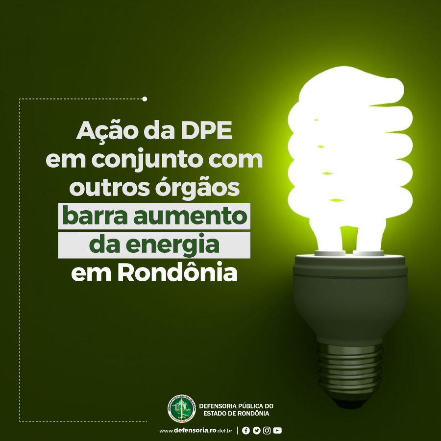 Ação da DPE em conjunto com outros órgãos barra aumento da energia em Rondônia