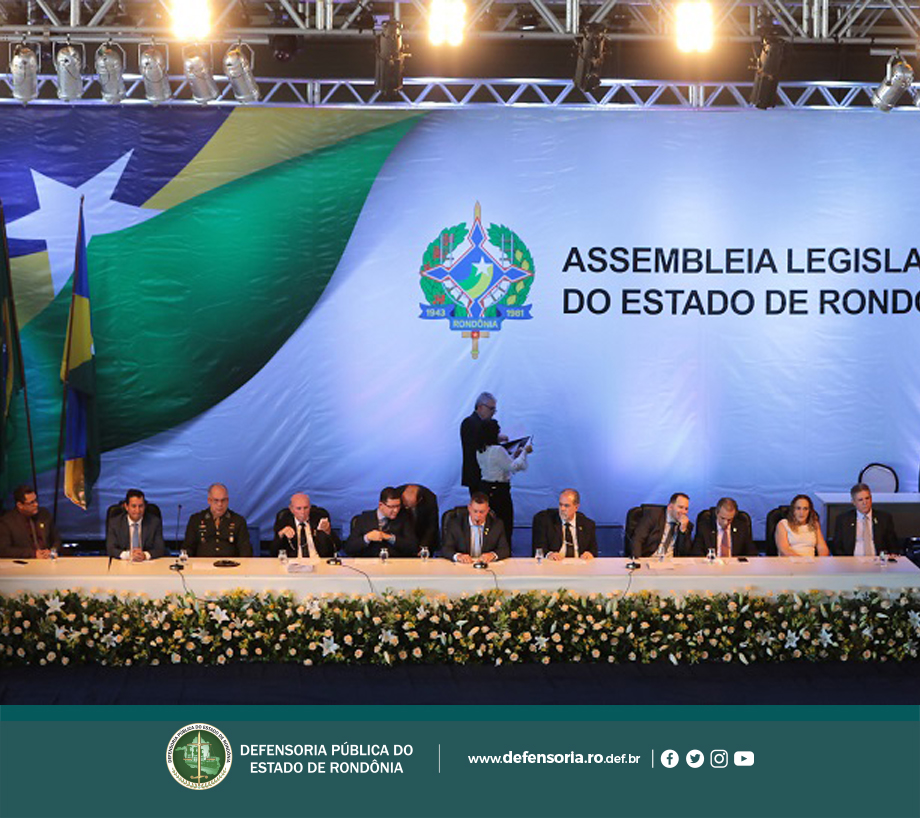 Defensoria Pública participa da posse dos novos Deputados Estaduais de Rondônia