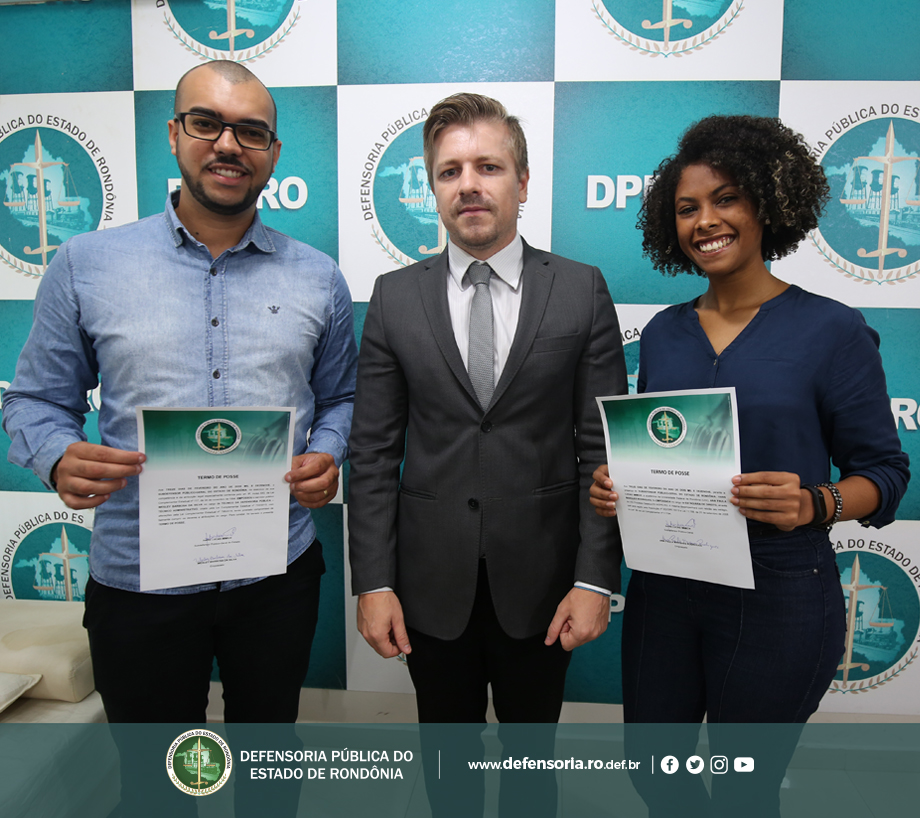 Técnico administrativo e estagiária tomam posse na DPE-RO