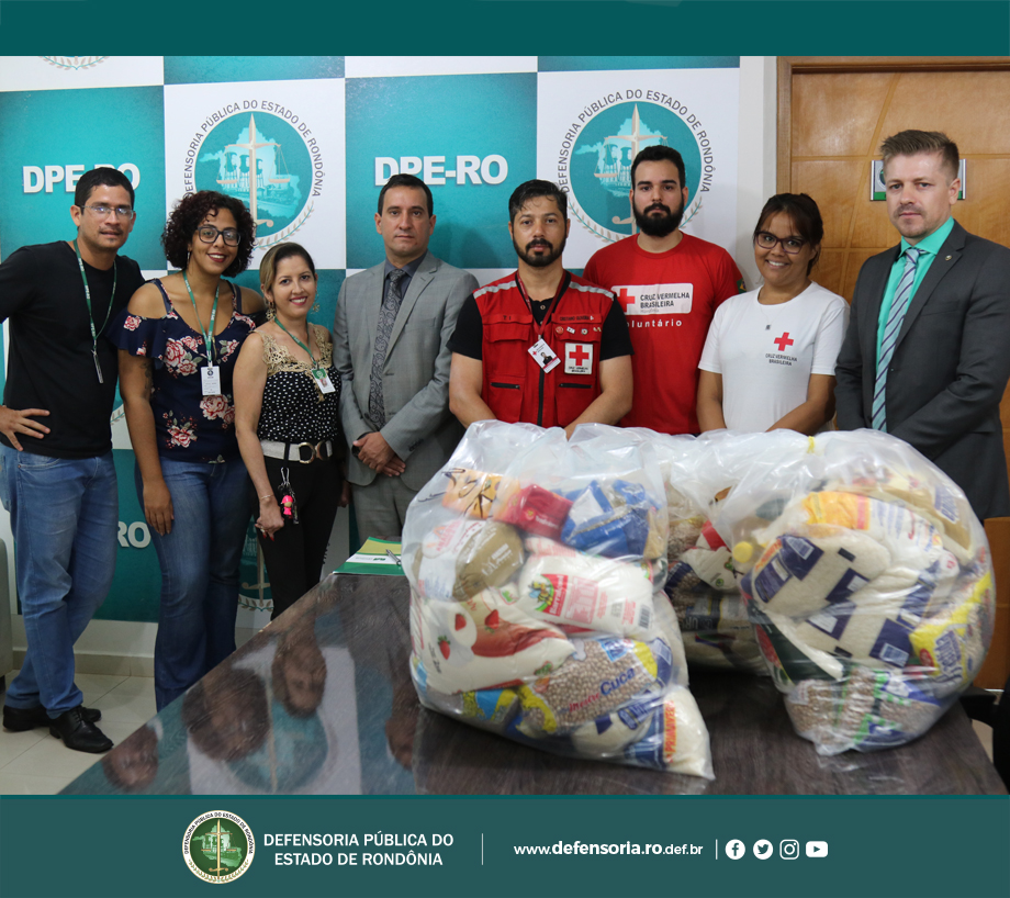 DPE-RO doa mais de 300 quilos de alimentos à Cruz Vermelha Brasileira