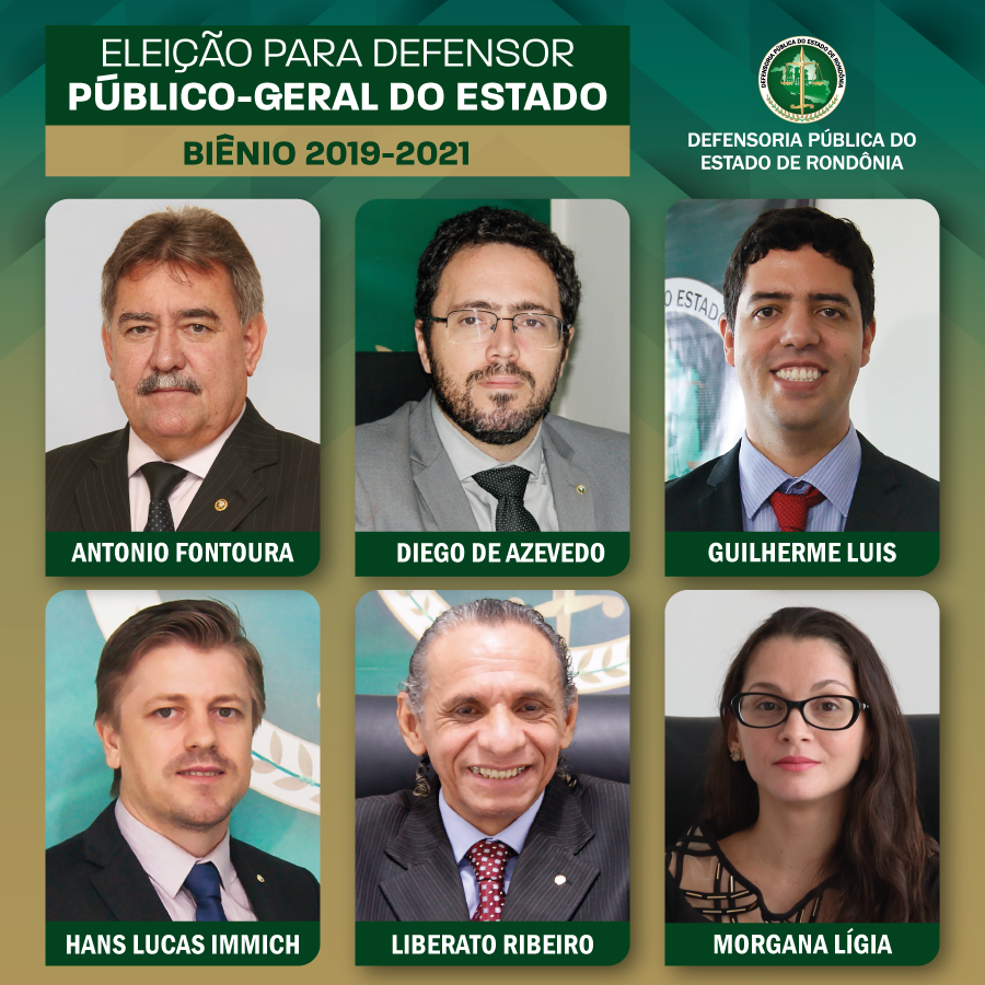Publicados nomes de candidatos à lista tríplice para Defensor Público-Geral de Rondônia