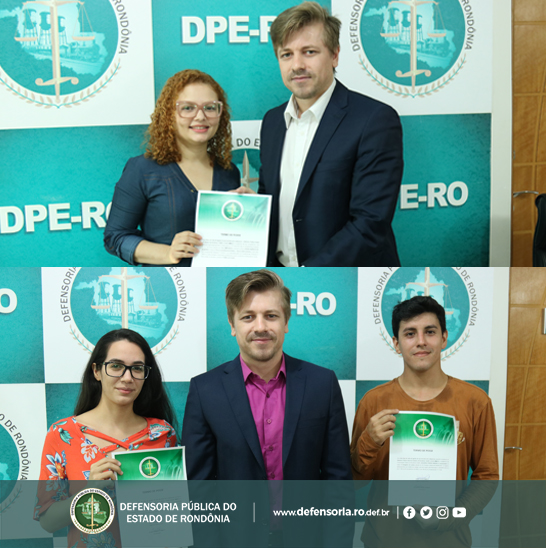 Nova técnica administrativa e novos estagiários tomam na DPE-RO