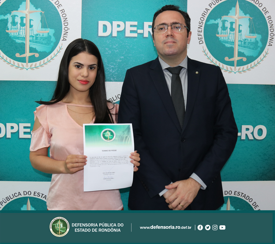 Centro de Estudos da DPE-RO recebe nova estagiária de Direito
