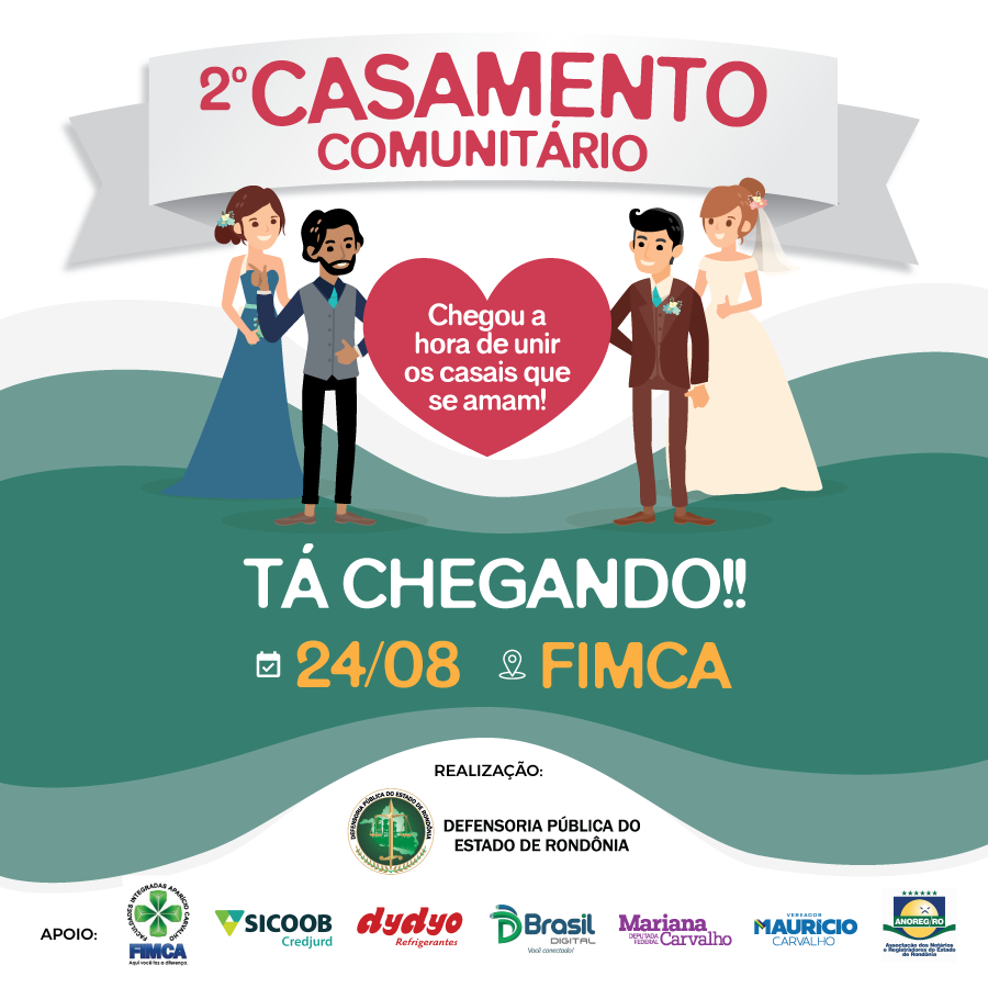 2ª Edição do Casamento Comunitário está chegando: Confira os parceiros e apoiadores!