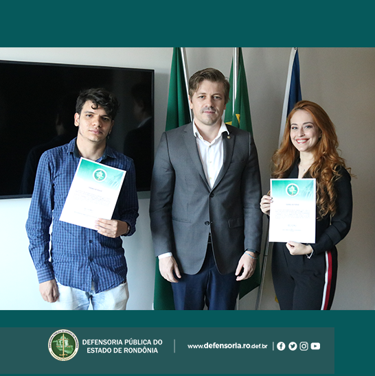 Estagiários tomam posse na Defensoria Pública de Rondônia