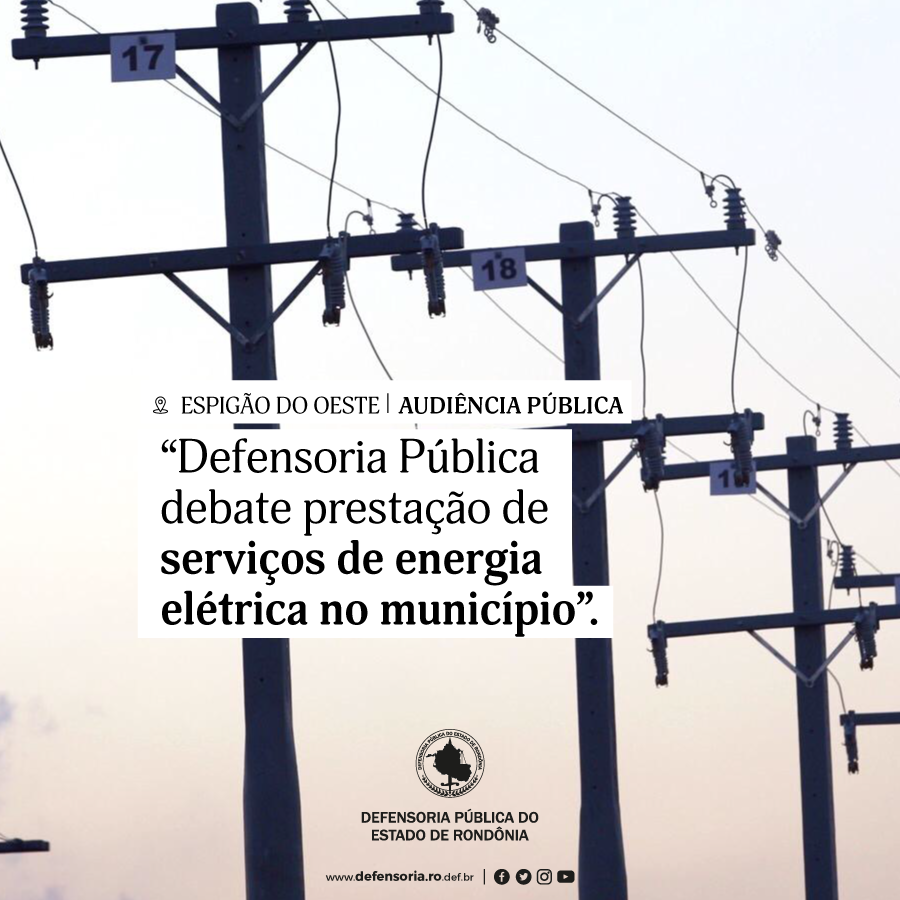 Espigão: Audiência pública debaterá prestação de serviços de energia elétrica no município