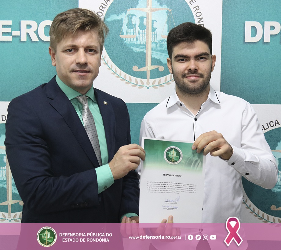 Estagiário de Direito toma posse na DPE-RO
