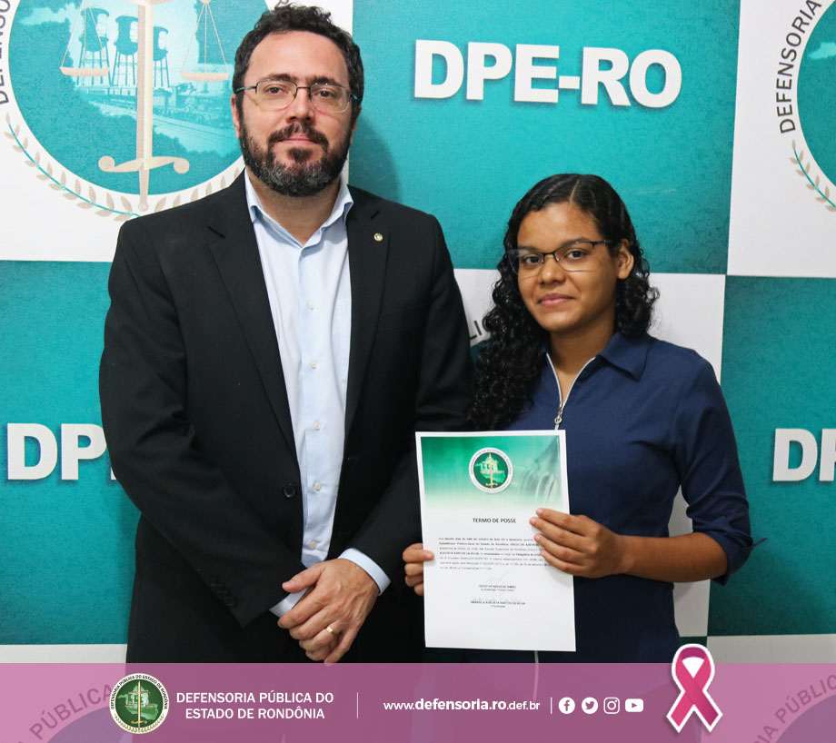 Estagiária de Direito toma posse na Defensoria Pública