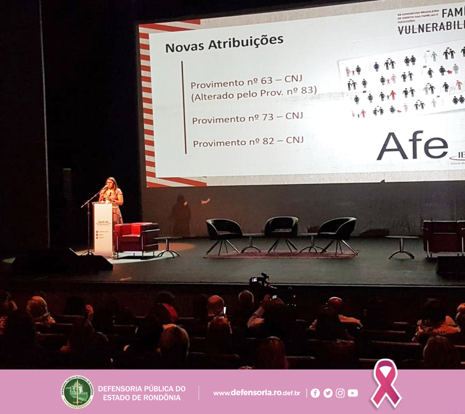 Defensoria Pública participa do XII Congresso Brasileiro de Direito das Famílias do IBDFAM