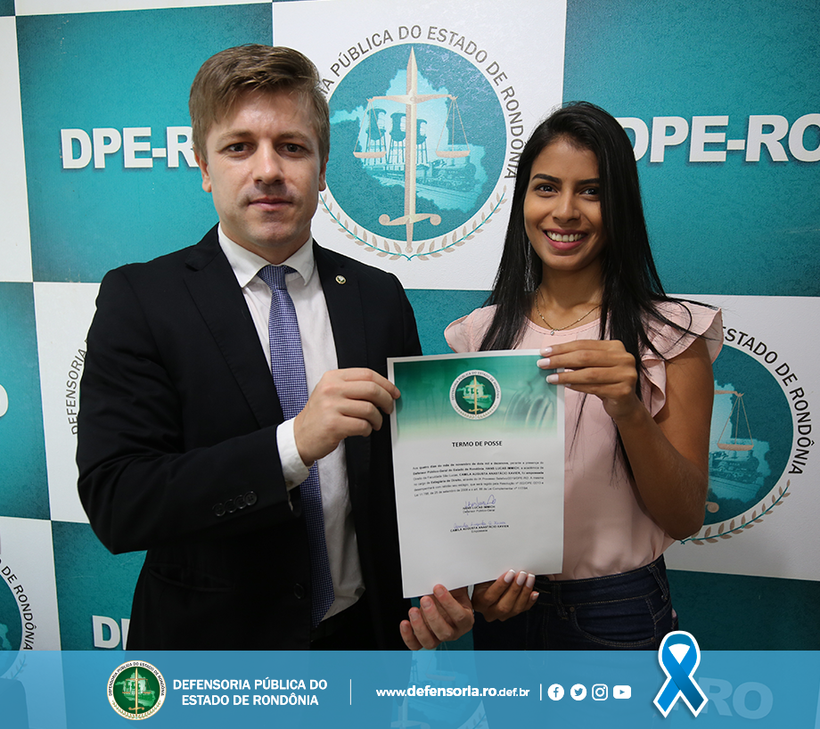 Estagiária de Direito toma posse na Defensoria Pública