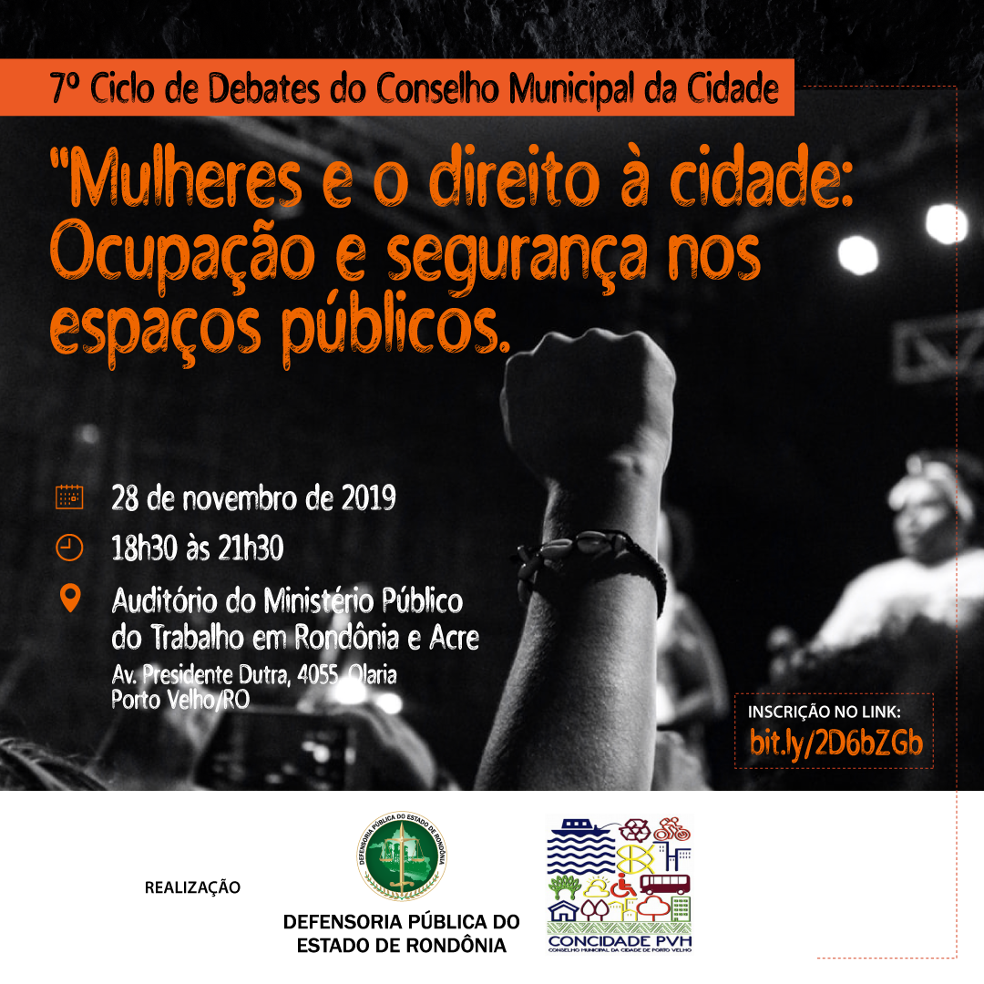 Defensoria Pública participará do Ciclo de Debates sobre as Mulheres e o Direito à Cidade