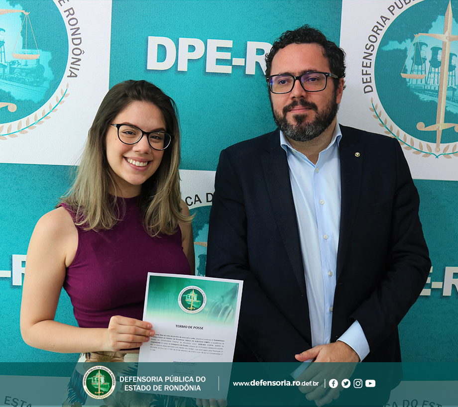 Estagiária de Direito toma posse na Defensoria Pública