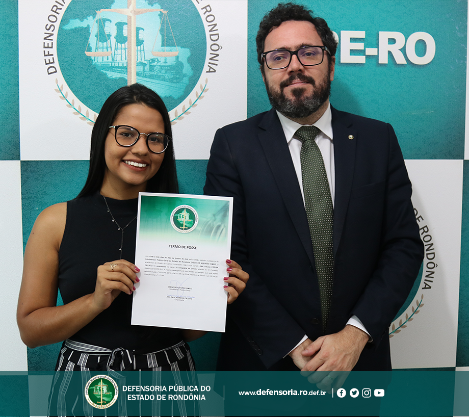 Estagiária de Direito toma posse na Defensoria Pública