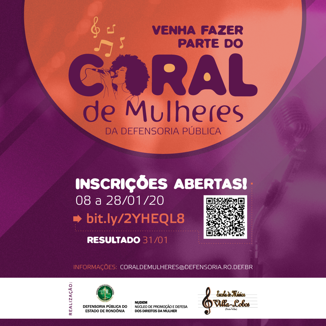 Coral de Mulheres é o novo projeto da Defensoria Pública de Rondônia