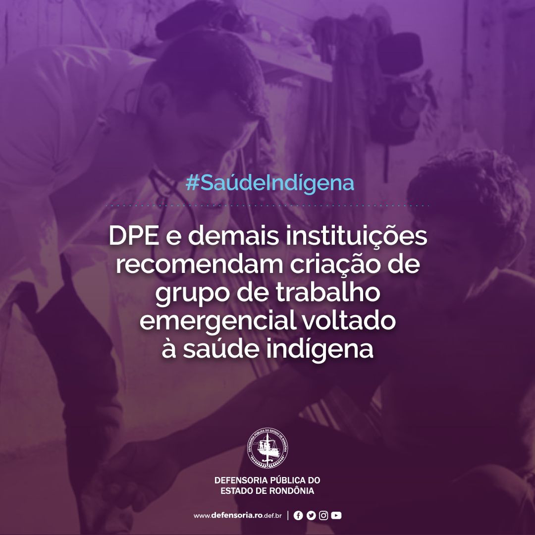 DPE e demais instituições recomendam criação de grupo de trabalho emergencial para saúde indígena