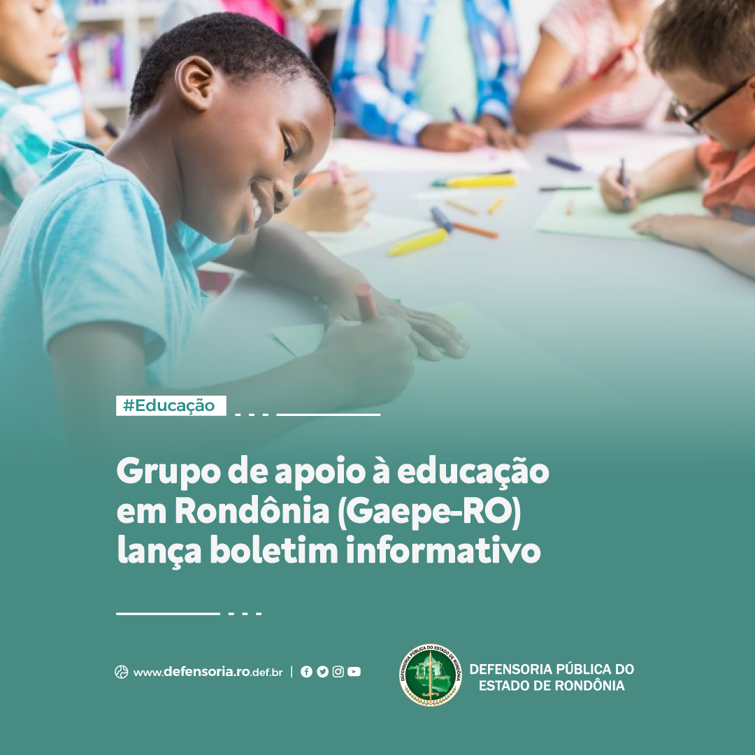 Grupo de apoio à educação em Rondônia (Gaepe-RO) lança boletim informativo