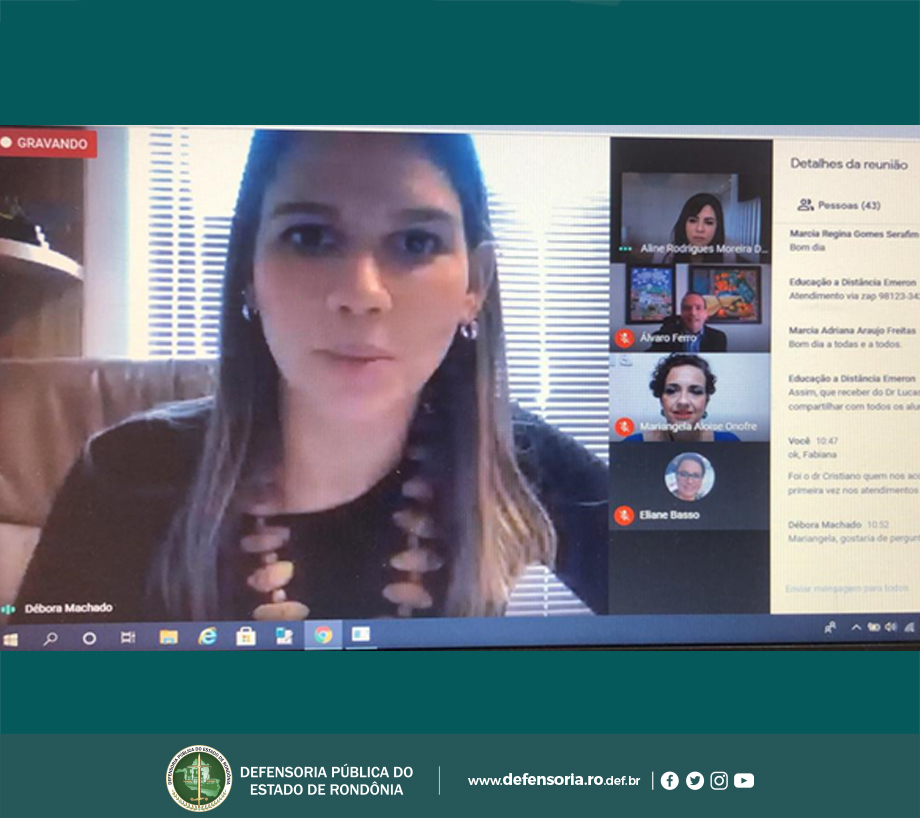 Equipe do Nudem da DPE participa de capacitação online para atendimento à mulher vítima de violência