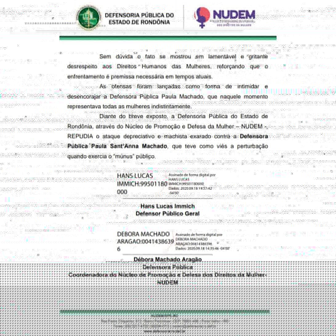 NOTA PÚBLICA DE REPÚDIO