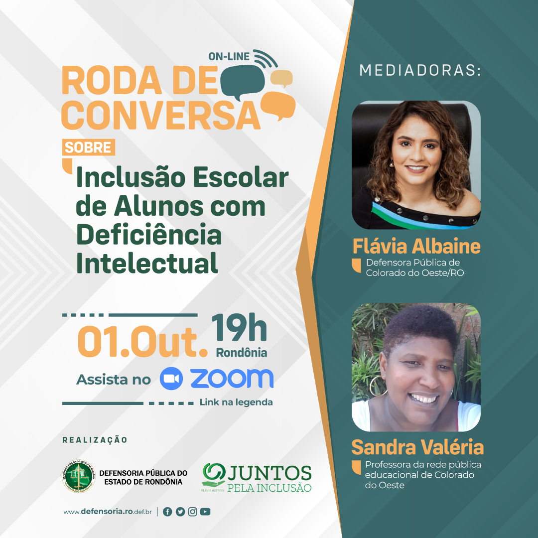 DPE realizará roda de conversa online sobre inclusão escolar de alunos com deficiência intelectual