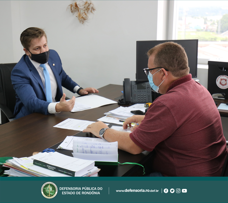 Defensor Público-Geral, Hans Lucas Immich, se reúne com deputado estadual Neidson Barros