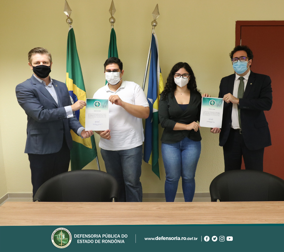 Defensoria Pública do Estado de Rondônia empossa dois novos estagiários do curso de Direito