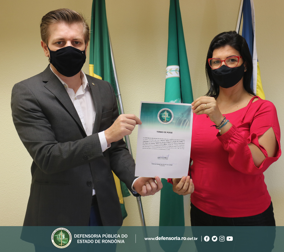 Estagiária de Ciências Contábeis toma posse na Defensoria Pública de Rondônia