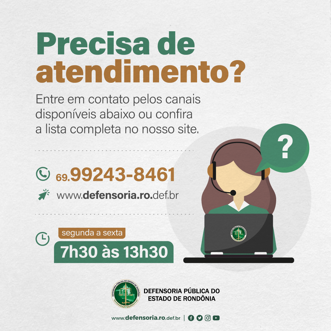 Contatos de Atendimento da Defensoria Pública