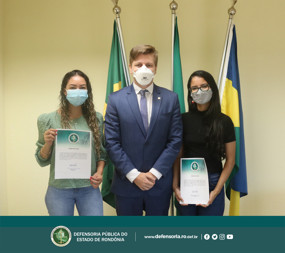 Defensoria empossa duas novas estagiárias pelo XI Processo Seletivo de Estágio da instituição