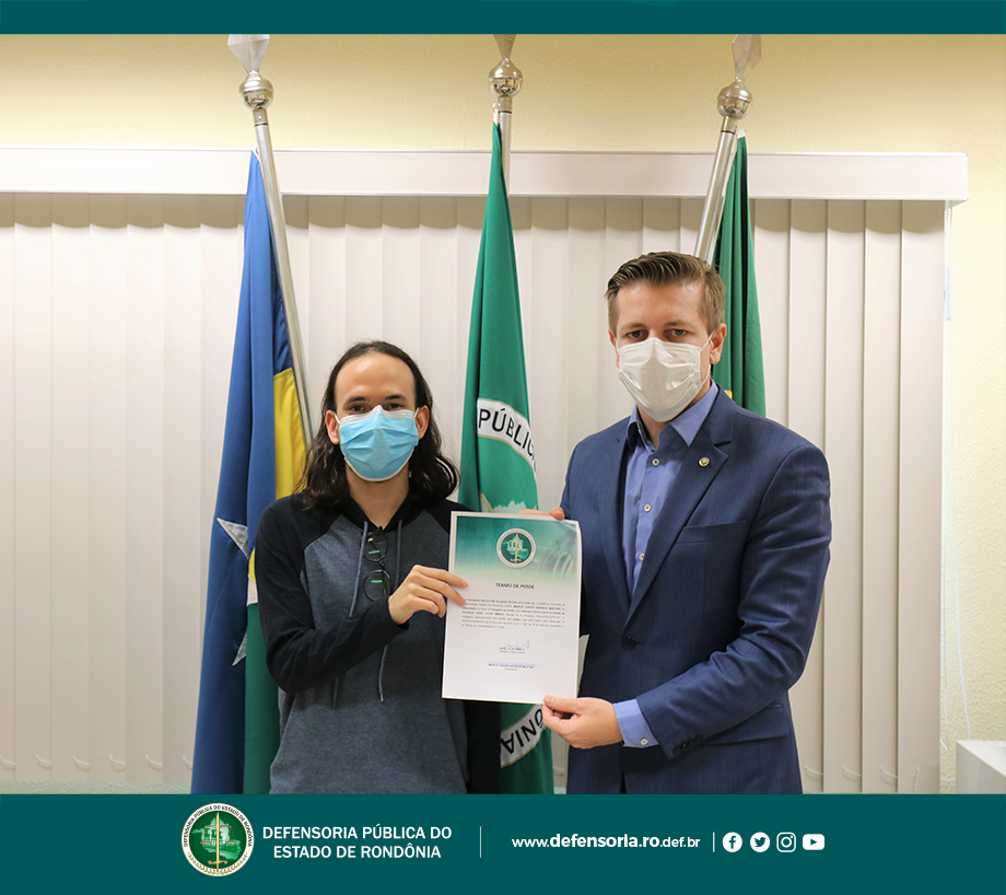 Acadêmico de Direito toma posse na Defensoria Pública do Estado de Rondônia