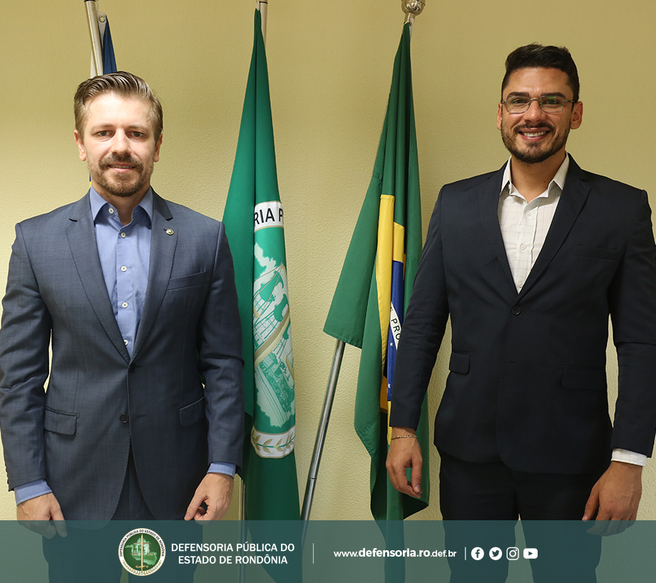 Em visita de Cortesia Defensor Público-Geral Hans Lucas Immich recebe Jornalista Bruno Eduardo