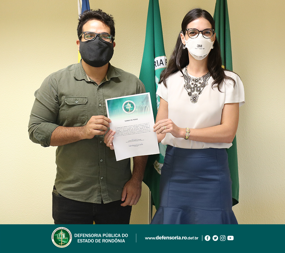 Estagiário de Informática toma posse na Defensoria Pública de Rondônia