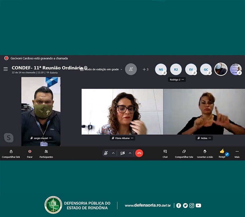 Defensoria Pública participa da 11ª reunião Ordinária do Conselho Estadual da Pessoa com Deficiência