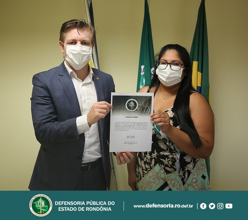 Estagiária de Administração toma posse na Defensoria Pública de Rondônia